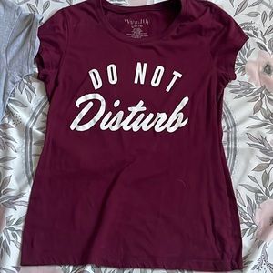 Burgundy do not disturb pajama shirt